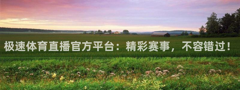 极速体育直播官方平台：精彩赛事，不容错过！